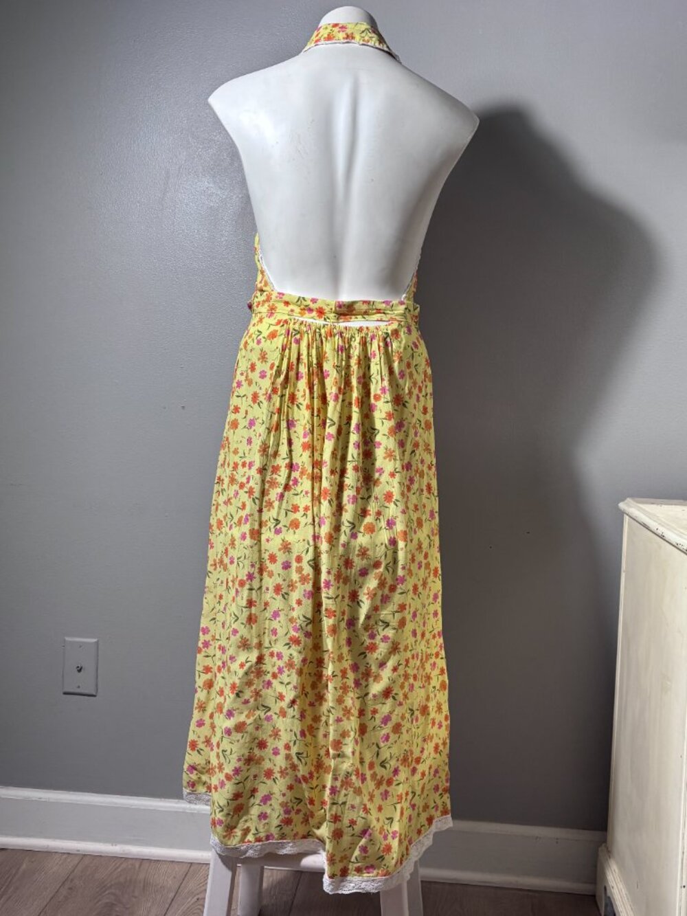 Free People Slice Of Life Midi Dress Summer Halter Belt Pockets Collar - Picture 2 of 3